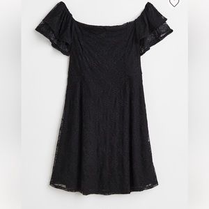 NWT Divided by H&M black lace, off the shoulder dress, Sz. Medium.